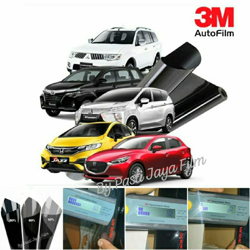 Kaca film 3M BB ( Black Beauty ) paket Murah,Bergaransi 5th untuk (Small Cars) Agia,Brio,Mirage,Mach