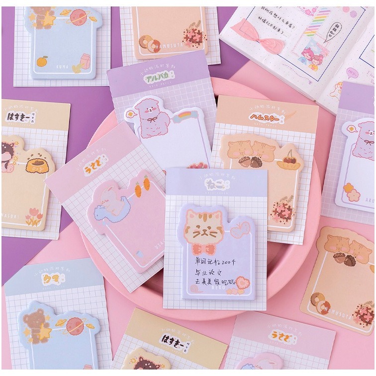 

4 Pack Sticky Note Anime Jepang Memo Notepad Mini Gannise GN-ST0465