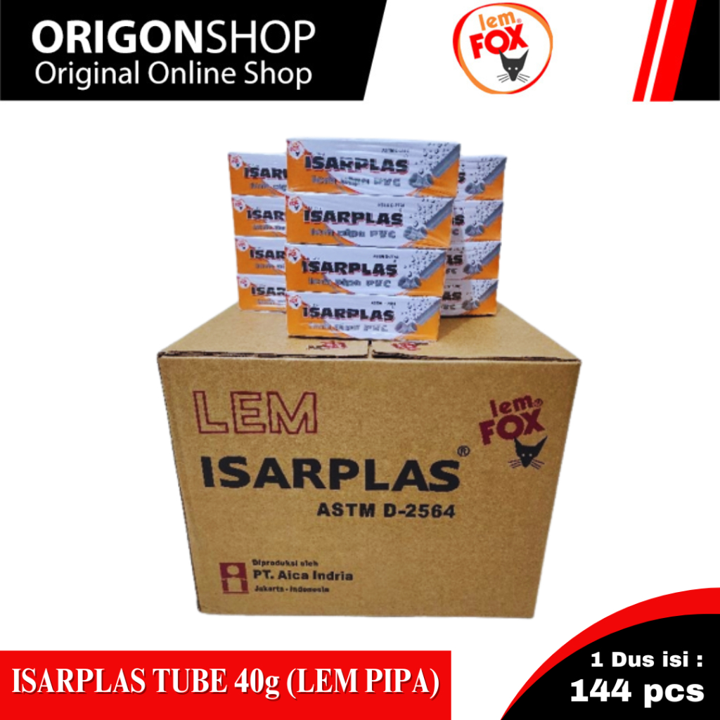 

Lem Fox Isarplas Tube 40 gram Lem Pipa Paralon (HARGA GROSIR) 1 Dus = 144 Pcs ORIGINAL