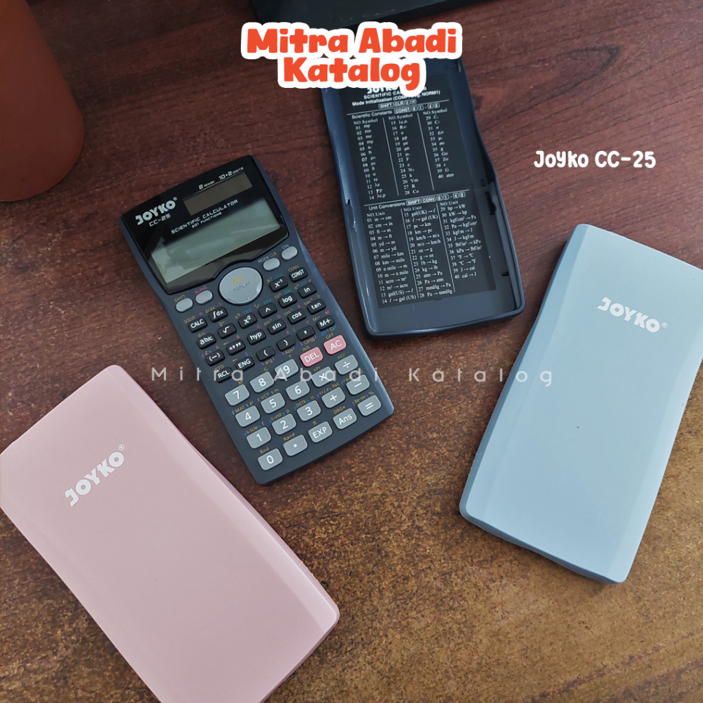 

KALKULATOR SCIENTIFIC JOYKO CC23, CC23CO, CC25, CC25CO, VIS 1 KC06 / CALCULATOR ILMIAH ESTETIK KALKULATOR SCIENTIFIC JOYKO PASTEL LUCU TERMURAH KALKULATOR SCIENTIFIC MURAH / MITRA ABADI KATALOG JOGJA