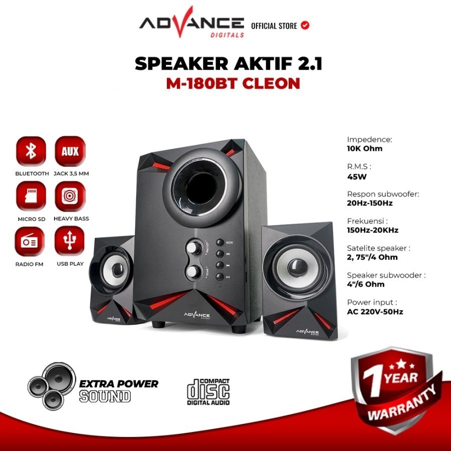 Speaker Advance Bluetooth Xtra Bass Subwoofer (Speaker Besar)