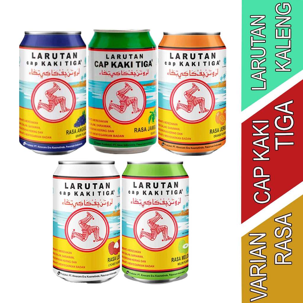 

Minuman Varian Rasa - Larutan Cap Kaki Tiga - Minuman Kemasan Kaleng