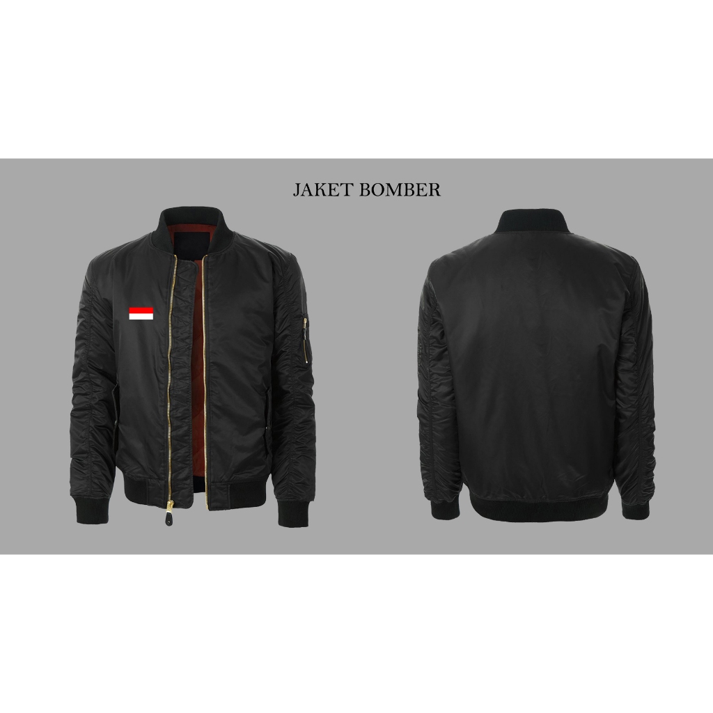 Jaket Bomber Varsity, Jaket Merah Putih Waterproof, Jaket Pria Original