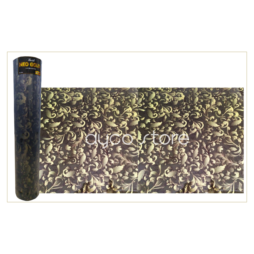 Fiber Pagar Pelapis Penutup Rumah Motif - Batik Neo Gold