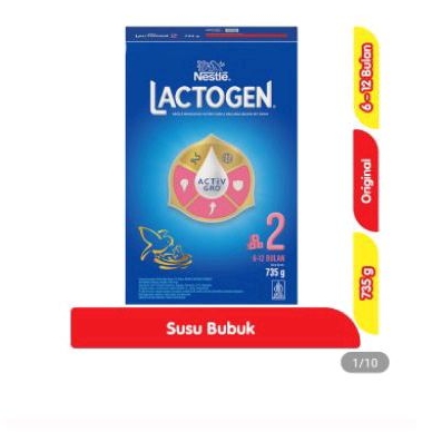 

LACTOGEN 2 Happynutri Susu Bubuk Formula Bayi 6-12 Bulan 735G