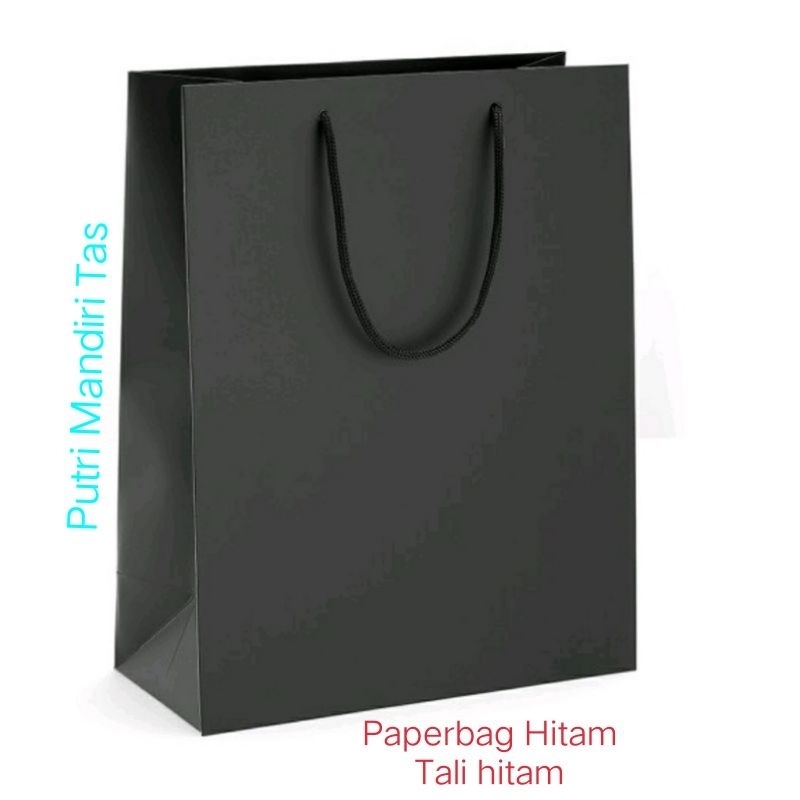 

Paperbag | Tas Kertas Hitam R6 uk 20x10x25