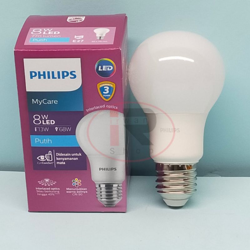 Lampu Bohlam Led Philips 8 watt