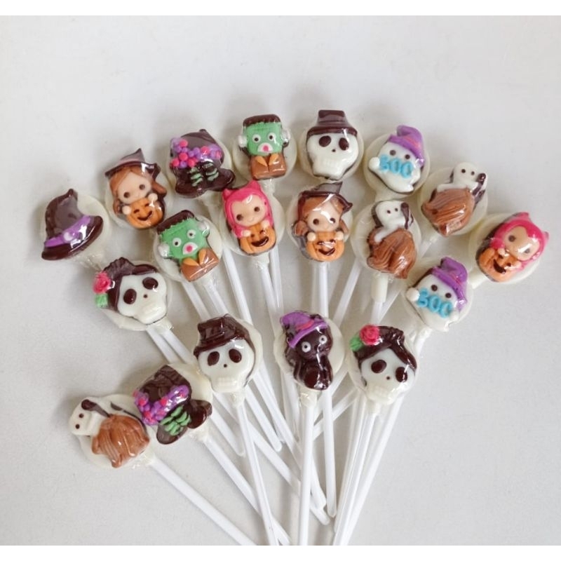 

(min 20pcs)coklat Halloween stik lolipop