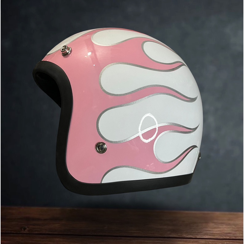 Slimhead 500TX Pink Flame - Helm slimhead,Helm vespa,Helm chopper