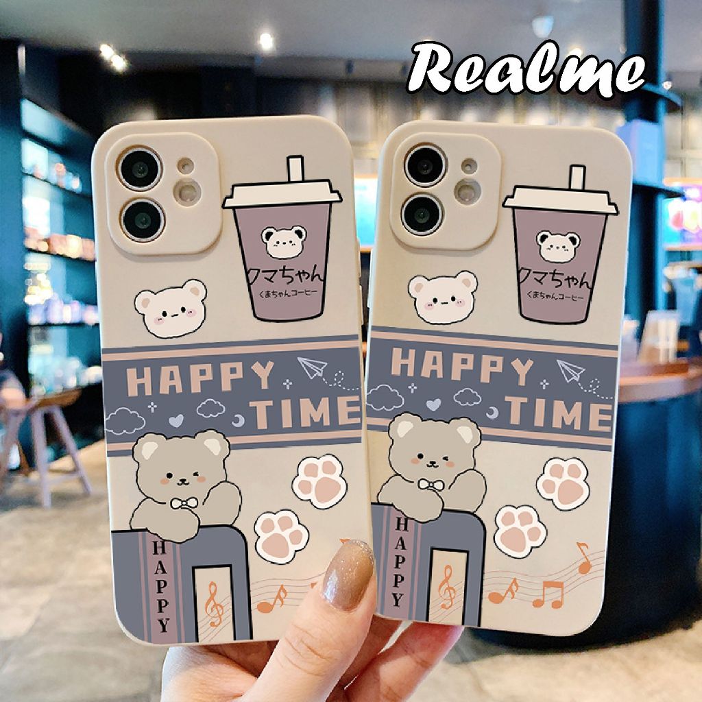 Happy Time Case for Realme C2 Realme 5 PRO Realme 5 Realme 3 PRO Realme 3 Lens Cover Soft Case Squar