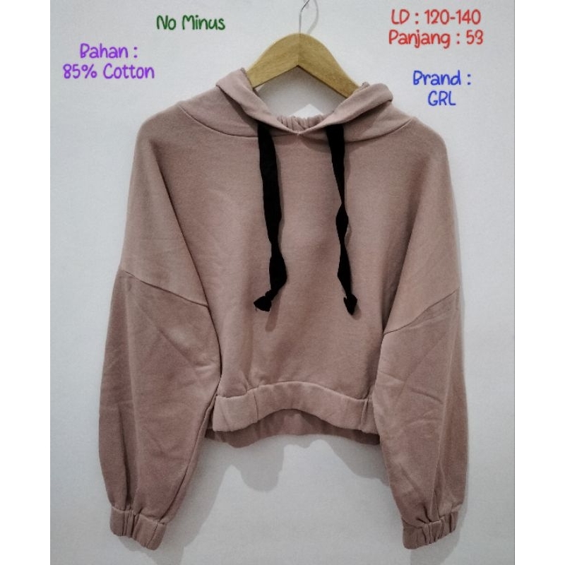 GRL Hoodie Crop Balon