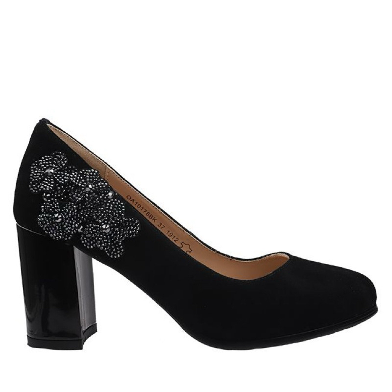 PSPGN.CO | ORIGINAL BRANDED OBERMAIN ANNISTON OLIVIA OA10178BK IN BLACK SEPATU KULIT WANITA HEELS PU