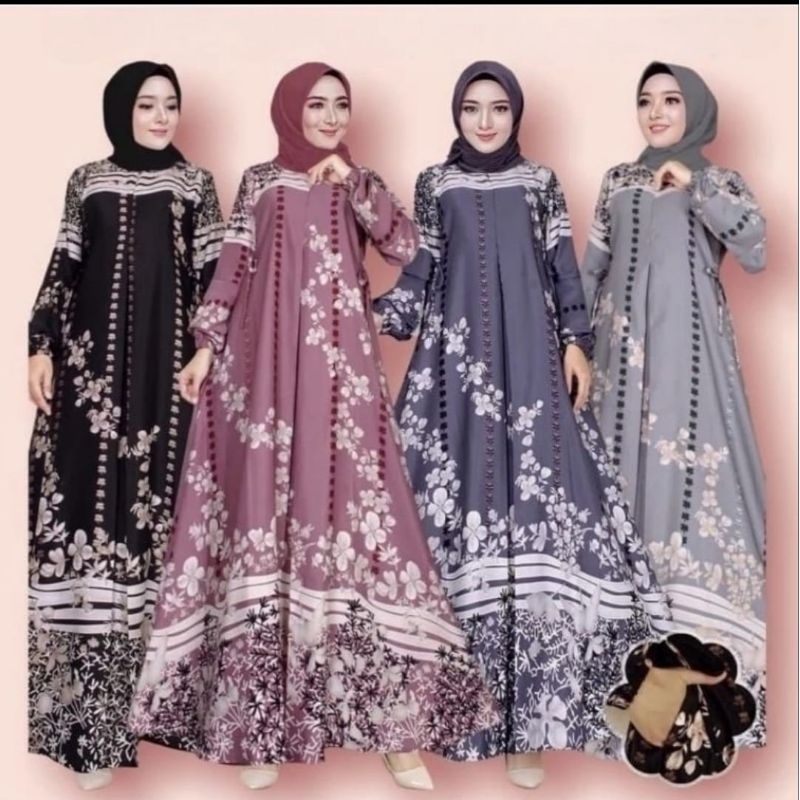 Gamis Hyget   Premium Seleenaa A Lengan Kerut Ld 120