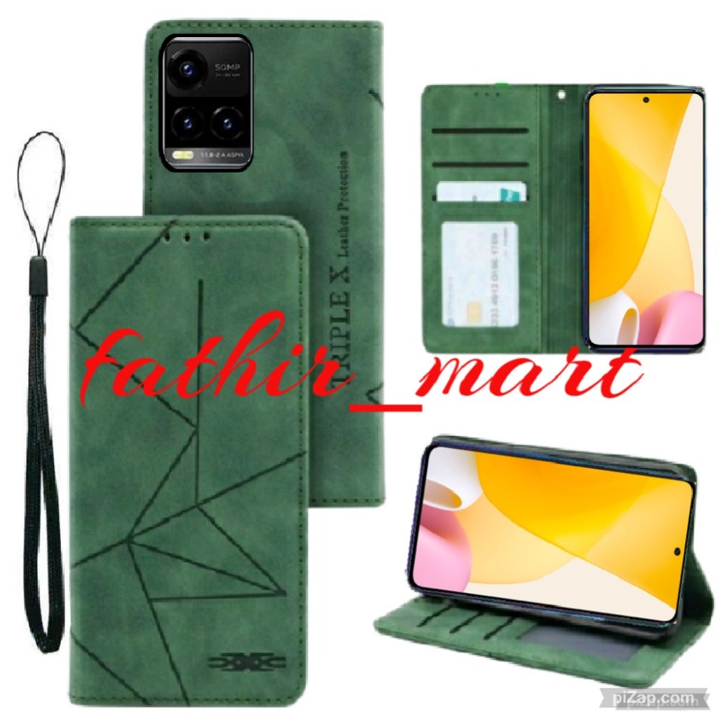 CASE VIVO Y33S CASE DOMPET MOTIF CASE Magnet Flip Leather Cover Leather Magnet