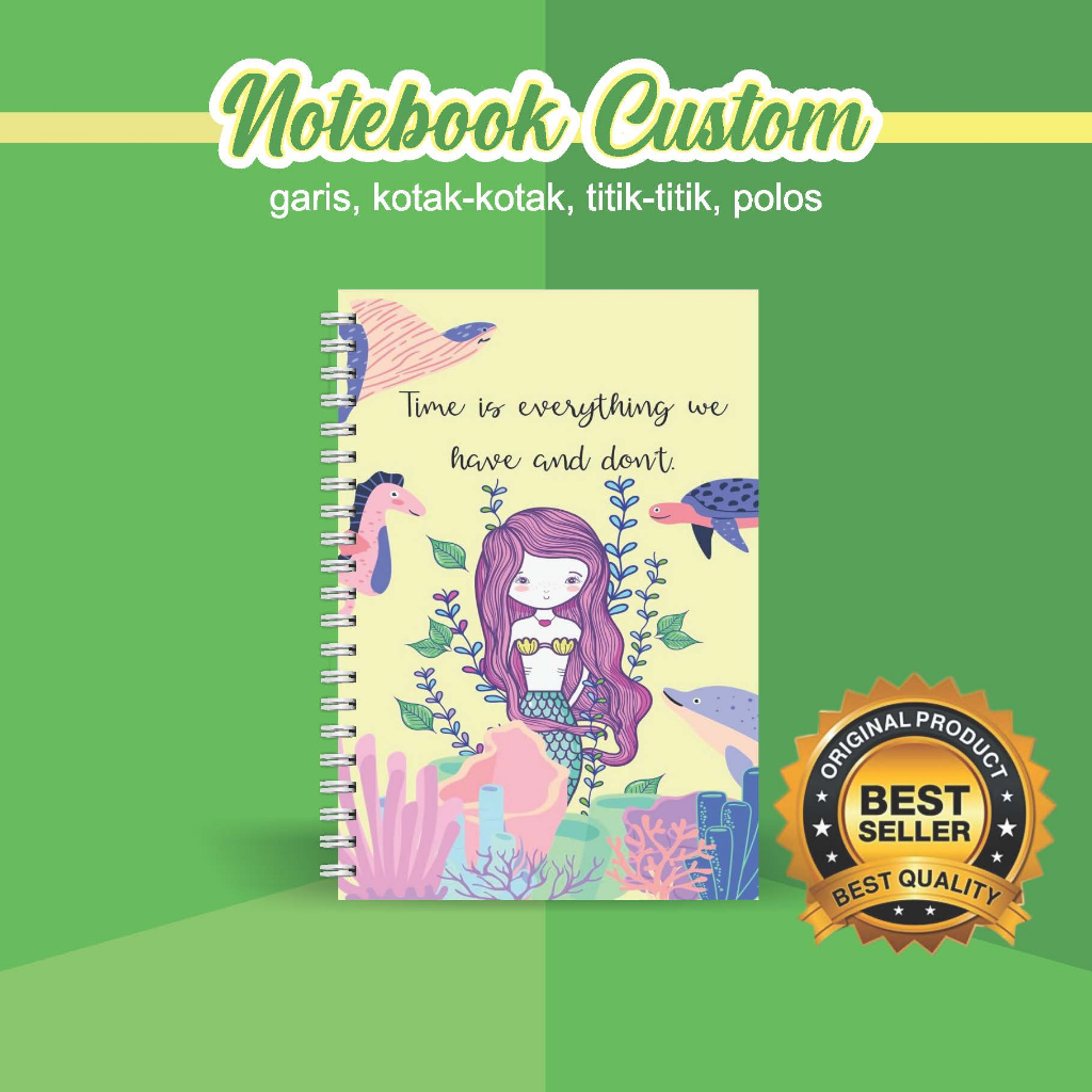 

NOTEBOOK A5 CUSTOM CATATAN/JURNAL BOOKPAPER GRID/KOTAK2#DOTTED/TITIK2#BLANK/POLOS