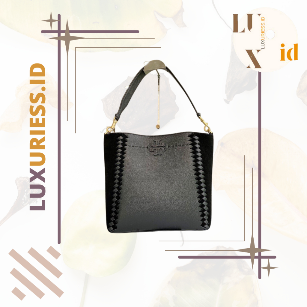 TORY BURCH MCGRAW WOVEN-SEAM HOBO