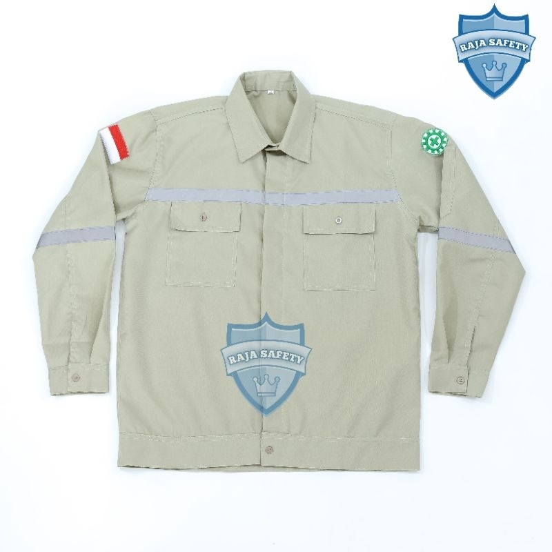 Wearpack atasan safety | Baju safety lengan panjang | Kemeja safety lengan panjang