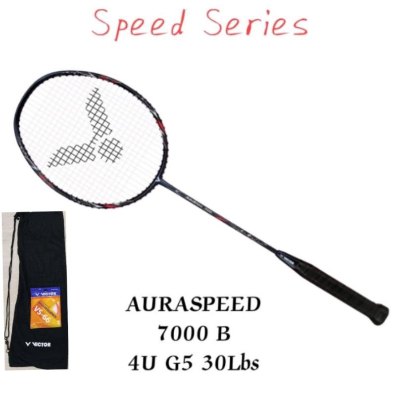RAKET VICTOR AURASPEED 7000 B 4U G5 30 LBS