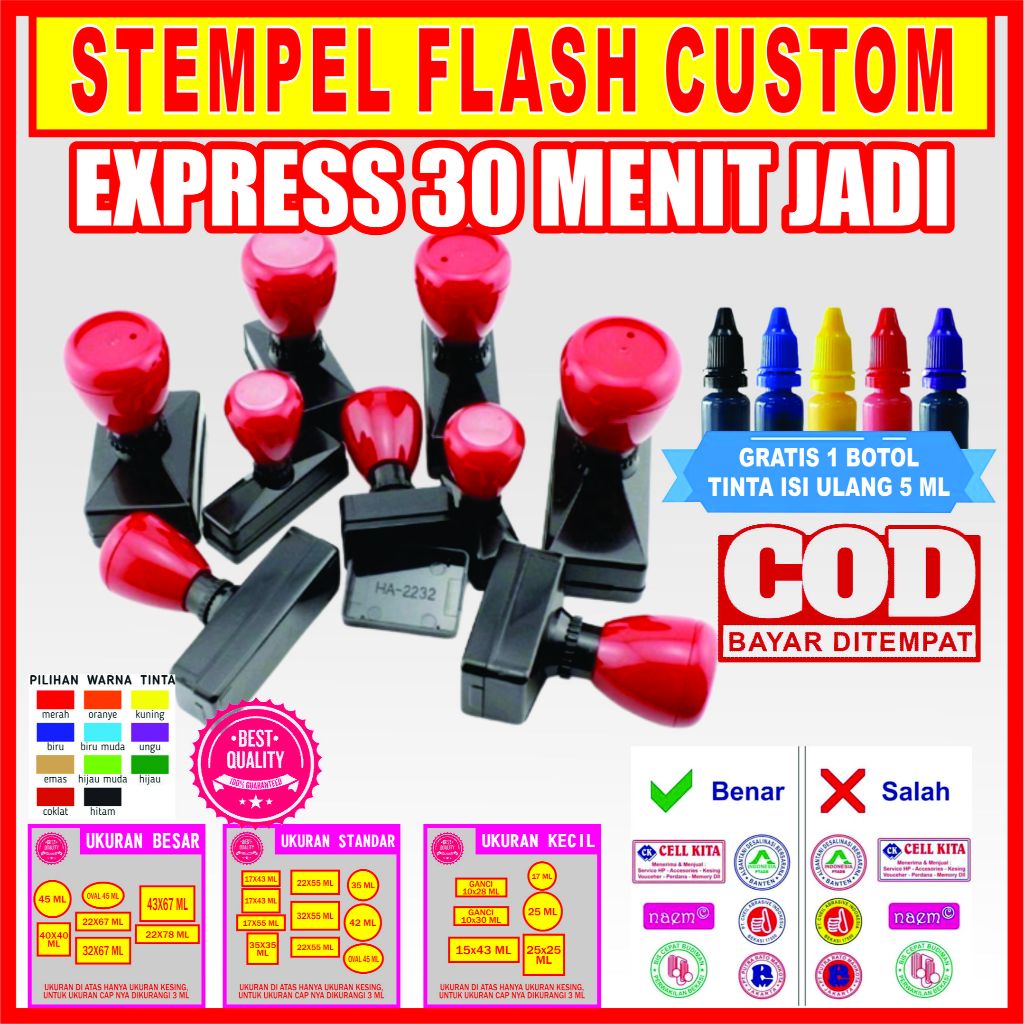 

Stempel Custom Logo / Stempel Flash / Stempel Isi ulang / Cap otomatis