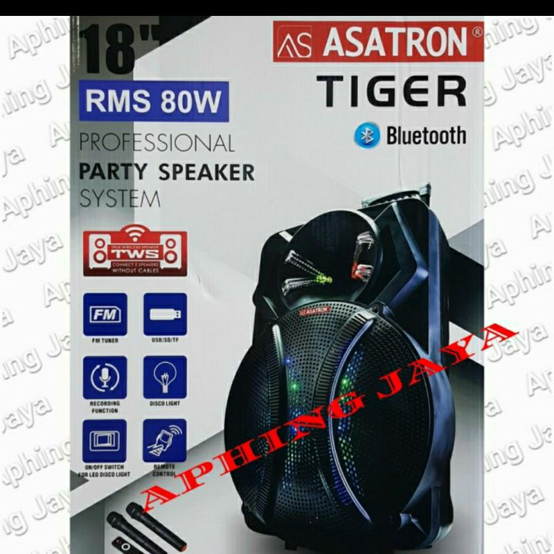 Speaker Aktif Active Portable Wireless Meeting 18inch ASATRON Tiger