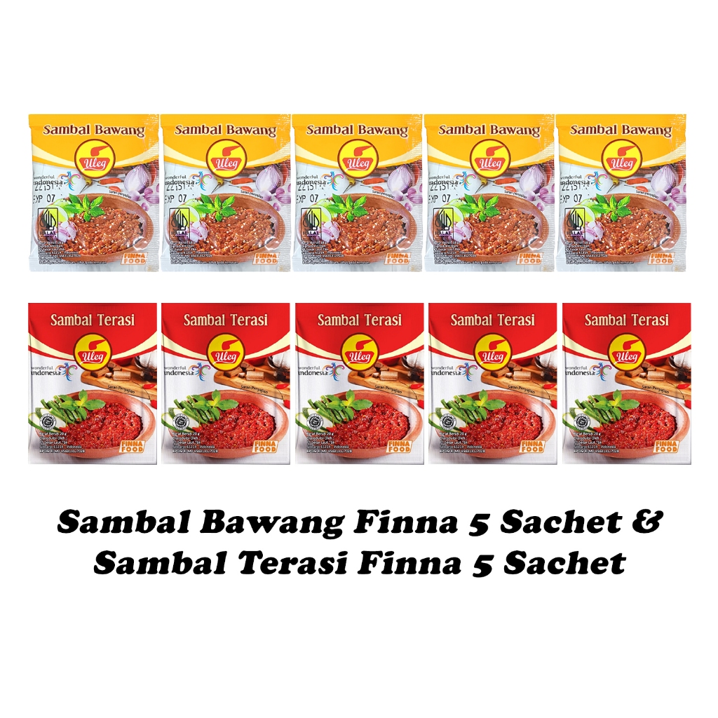 

Sambal Bawang Finna 5 Sachet + Sambal Terasi Finna 5 Sachet