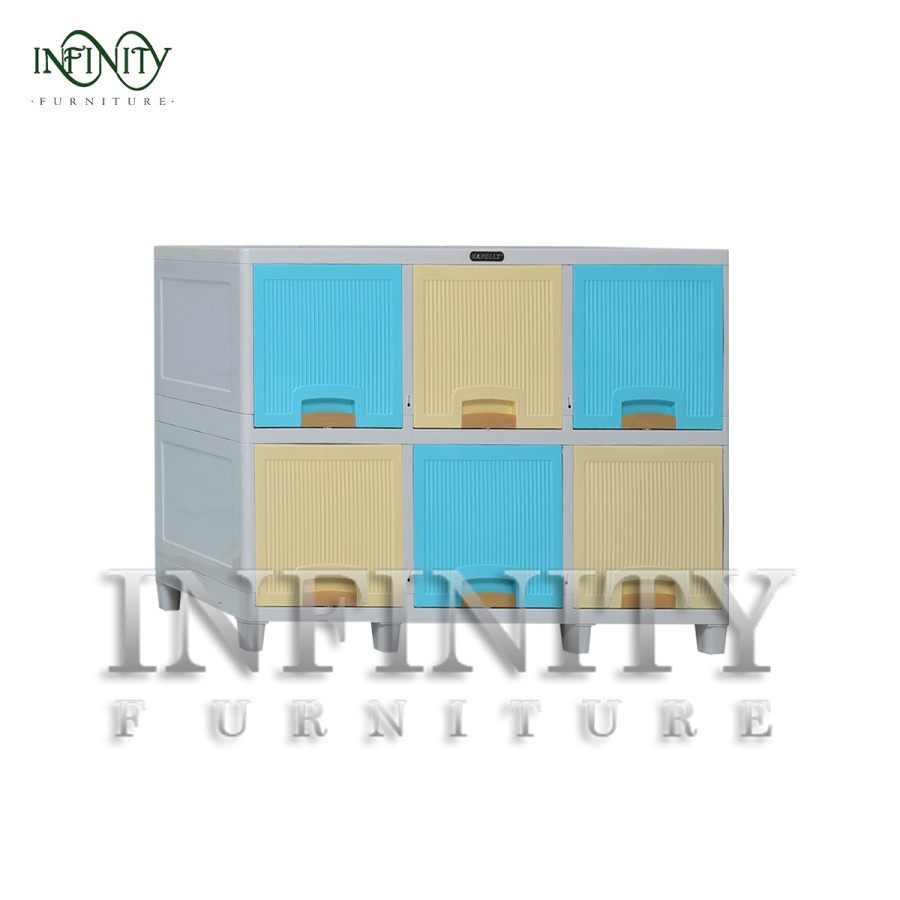 Napolly Lemari Plastik 6 Pintu LB 3206 aple