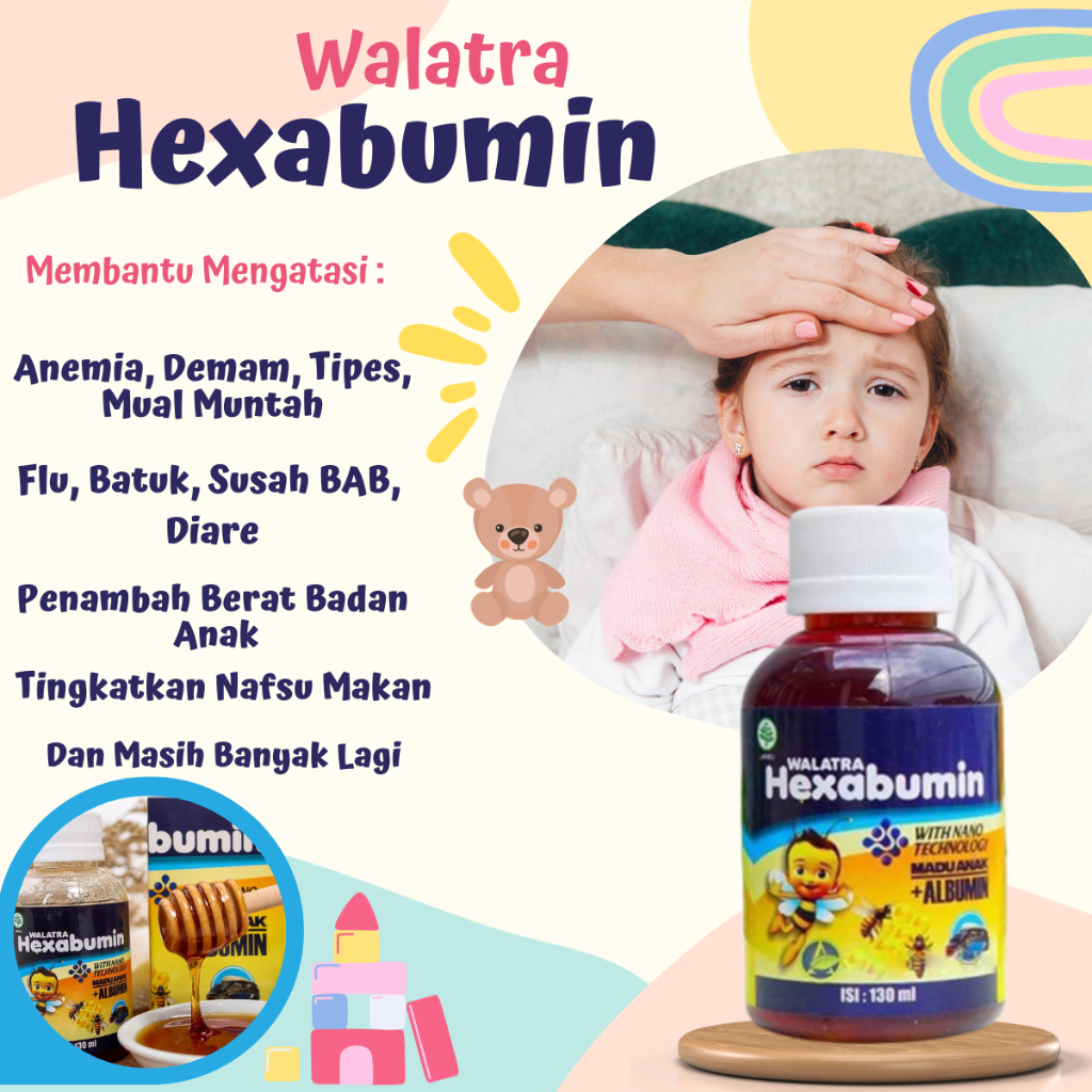 Obat Tipes / Typus Anak, Demam Berdarah DBD, Penambah Trombosit - Hexabumin