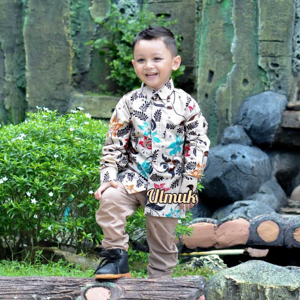 BAJU BATIK ANAK LENGAN PANJANG UMUR 2-13 TAHUN | KEMEJA BATIK ANAK COWOK