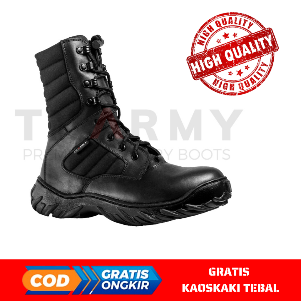 Sepatu Pdl Paskhas asli kulit sapi Tni AU polri scurity sepatu boots dinas lapangan