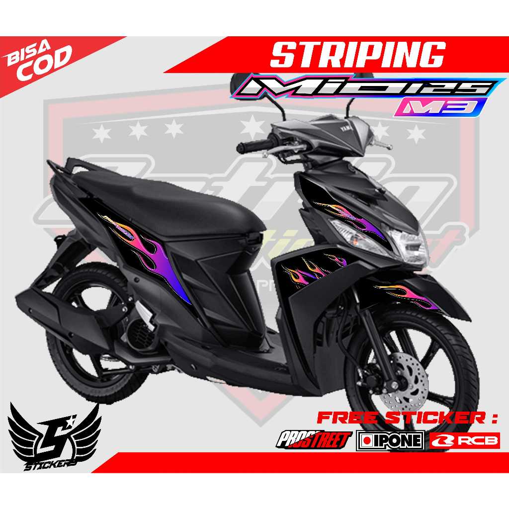 STRIPING VARIASI MOTOR YAMAHA MIO M3 / STIKER LIST MOTOR YAMAHA MIO M3