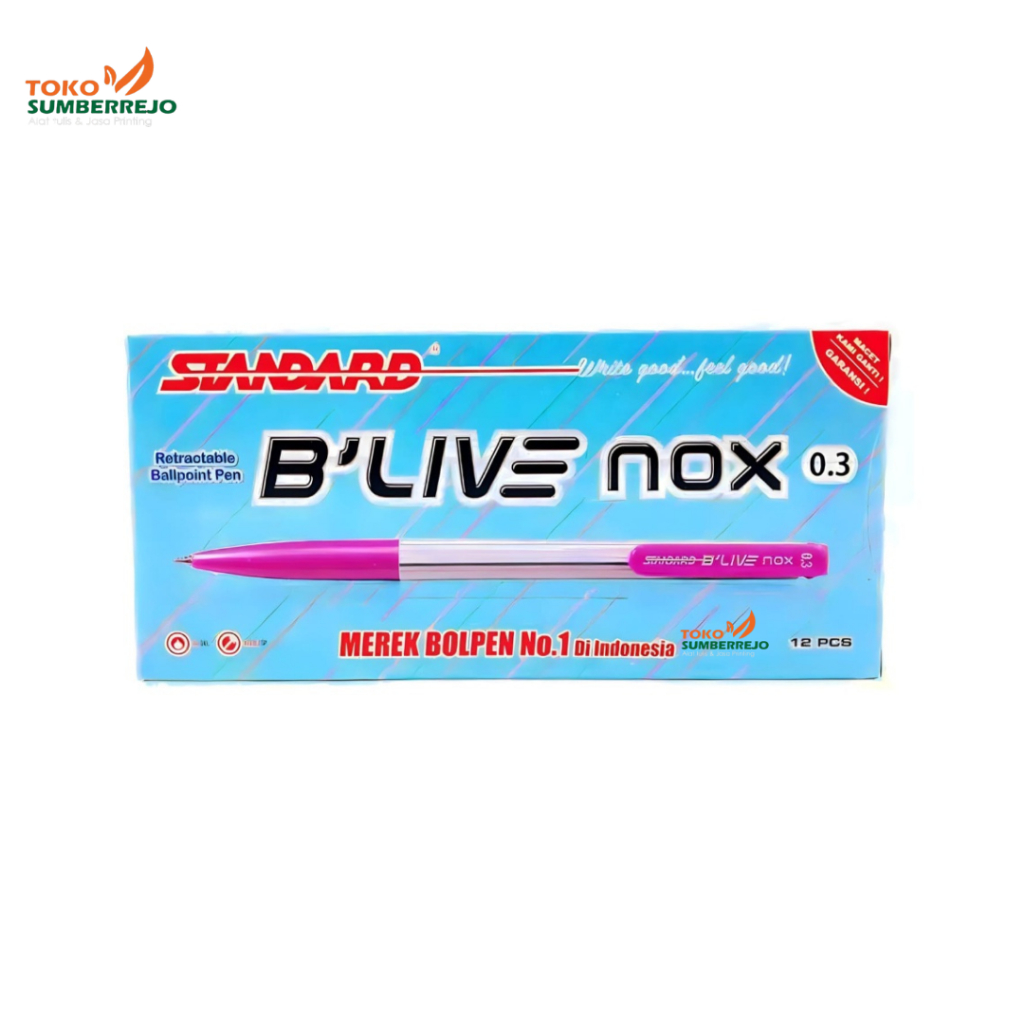 

Pulpen Standard B'live Nox 0.3 Gel Pen Standard Blive Nox Hitam