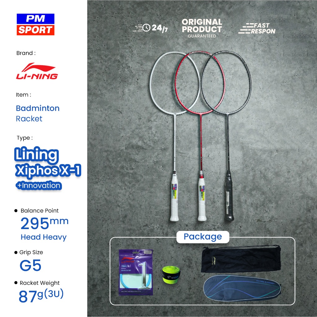 RAKET BADMINTON / BULUTANGKIS LINING XIPHOS X-1 ORIGINAL