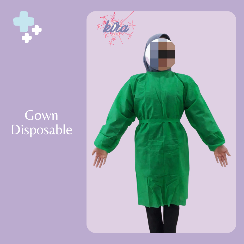 GOWN DISPOSABLE/ APD/ Baju Ok/ Baju Jaga Seragam Perawat Dokter