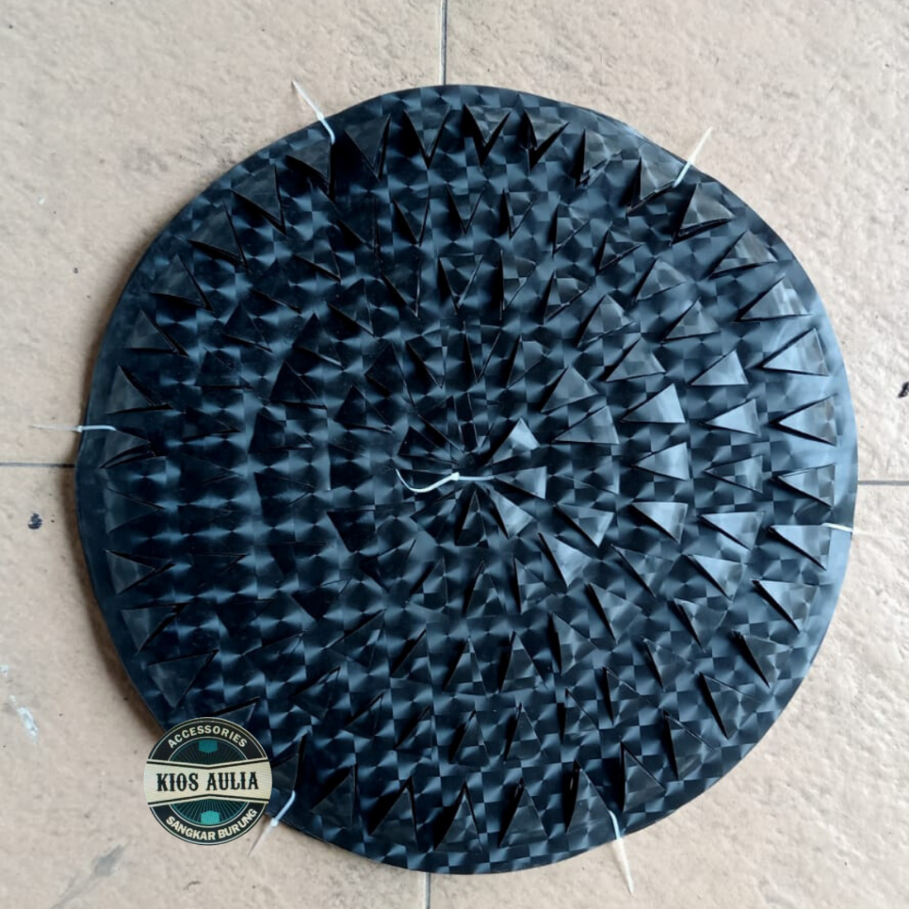 (GROSIR ECER) RANJAU JEBAKAN LANTAI SANGKAR BURUNG MURAI PLASTIK TAJAM HITAM & PUTIH