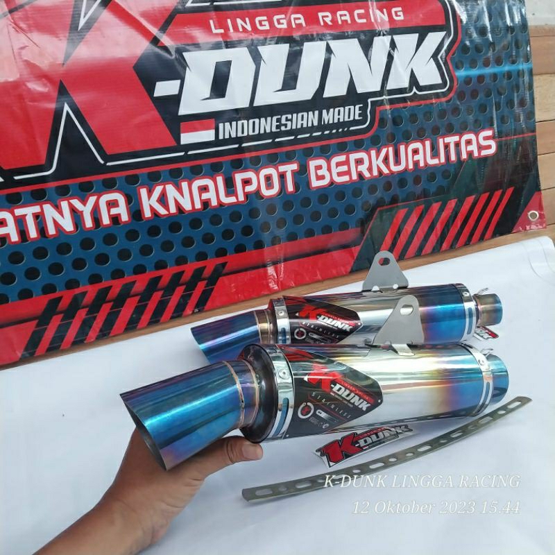 Tabung Slincer knalpot Corong Half Blue K-DUNK MUFFLER ORIGINAL