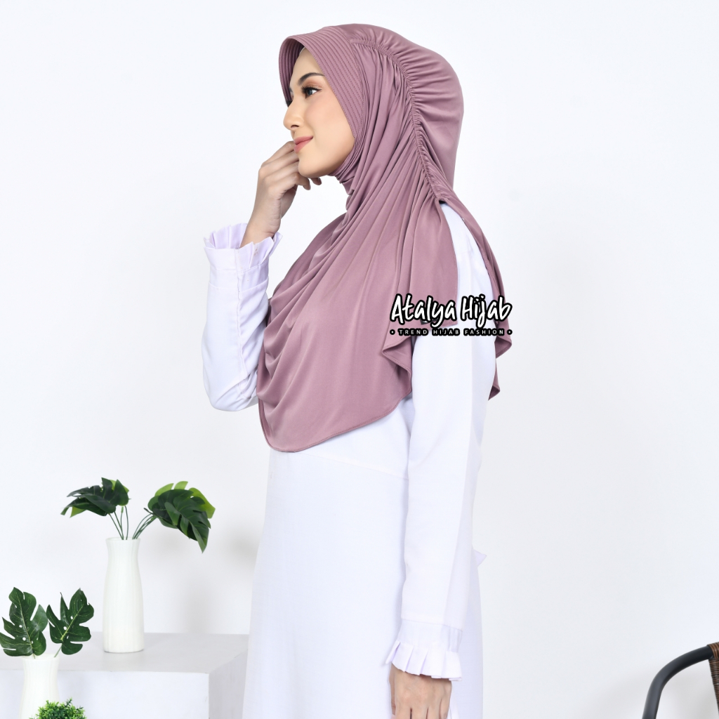 Arinda Kerut Bergo Khimar Grosir Kerudung Vanilla HIjab Pastan Ootd