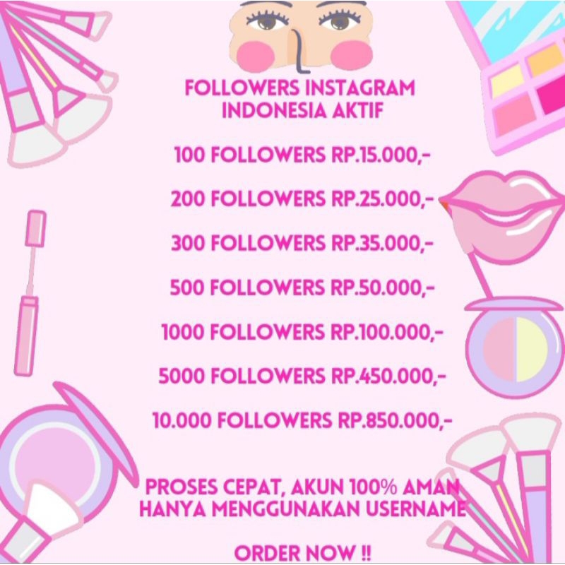 FOLLOWERS INSTAGRAM INDONESIA AKTIF, PROSES CEPAT AKUN 100% AMAN HANYA MENGGUNAKAN USERNAME