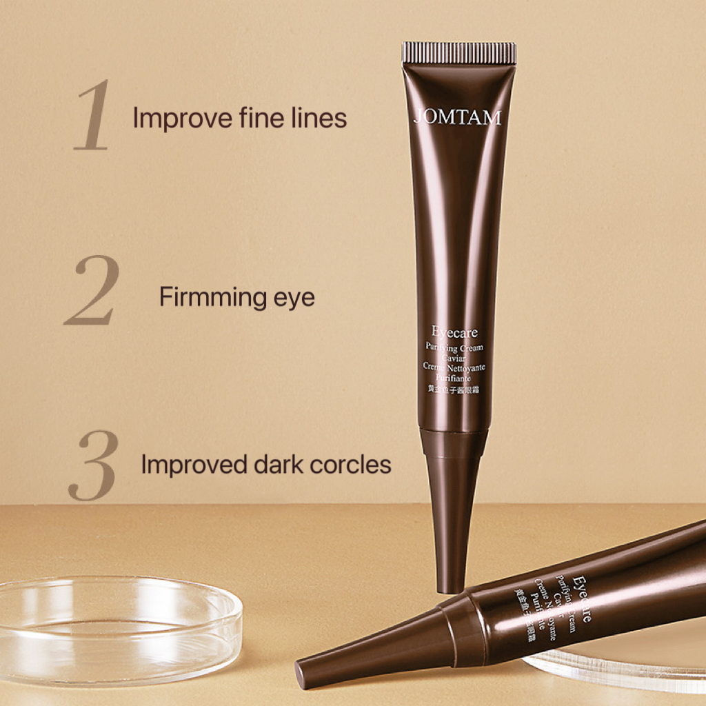 JOMTAM Eye Cream Golden Caviar Memperbaiki Kantung mata Lingkaran Hitam Memudarkan Garis-garis Halus