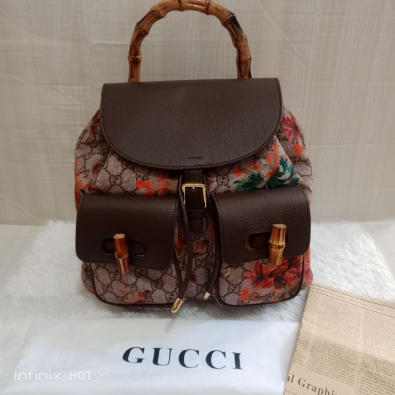 Gucci Flower tas ransel impor wanita premium quality