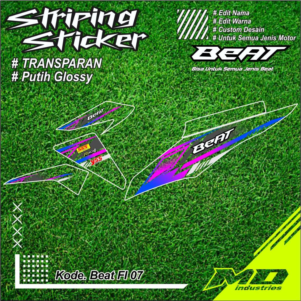 Striping Transparan Beat Street Full Body Custom Desain - Beat FI - Beat Esp - Beat Street