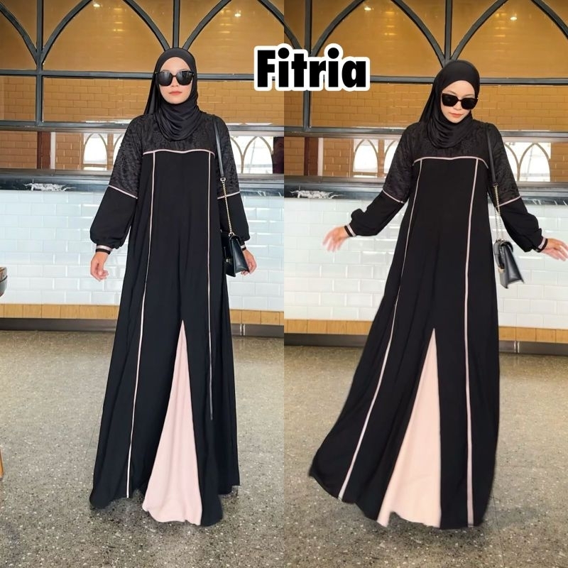 Abaya Fitriah/ abaya hitam/ abaya couple