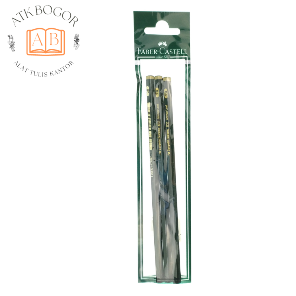 

Faber Castell Pensil Tulis 2B Untuk Ujian Komputer LJK Graphite Pencils 9000 - Isi 1 Set / 3 Pcs