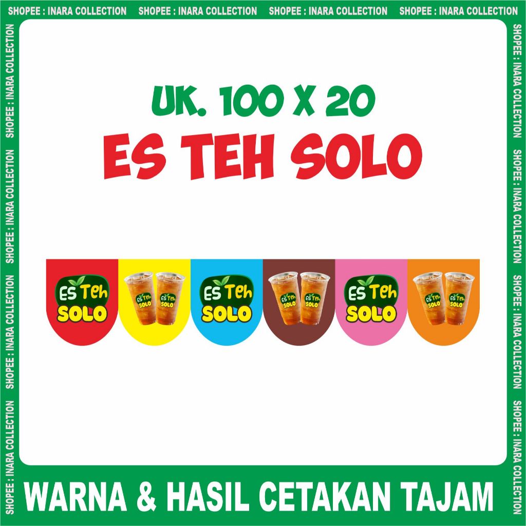 FLAG BANNER ES TEH JUMBO | FLAG BANNER ES TEH JUMBO | GRATIS POTONG BENTUK