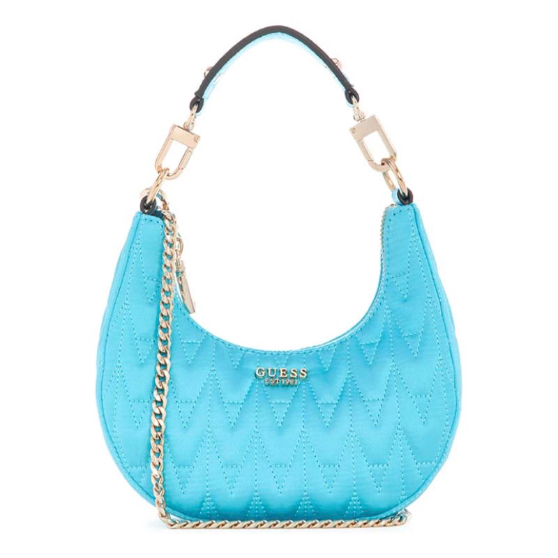 GOLDEN ROCK MINI HOBO TURQ (BLUE) - TAS GUESS ORIGINAL WANITA