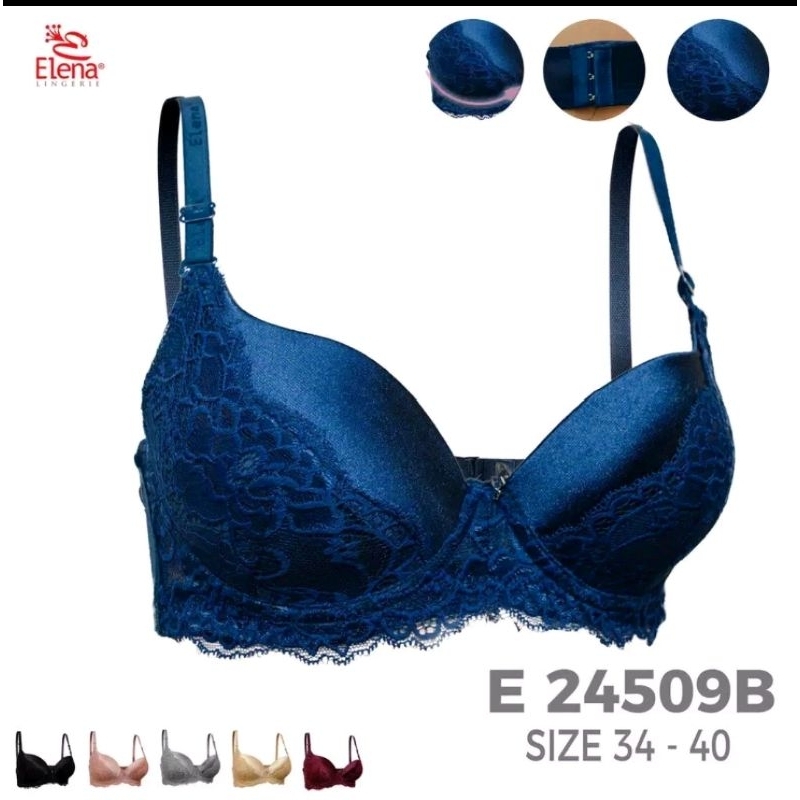 BH Bra Elena Cup sedang E 24509 34B-40B- Bra Busa tipis