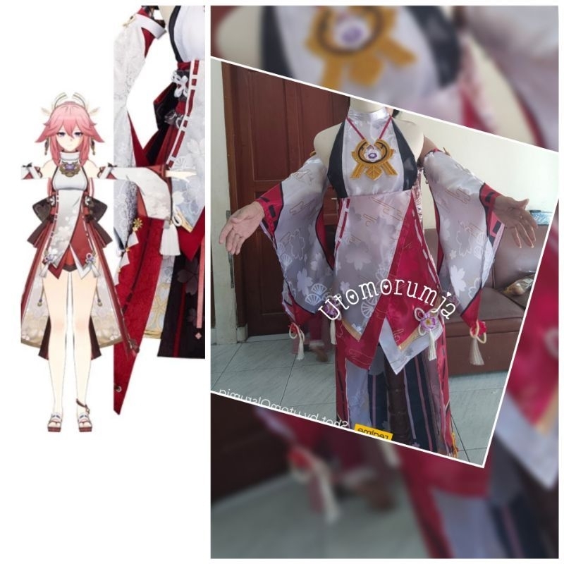 utomorumja Genshin Impact Yae Miko Guuji Yae Cosplay Costume