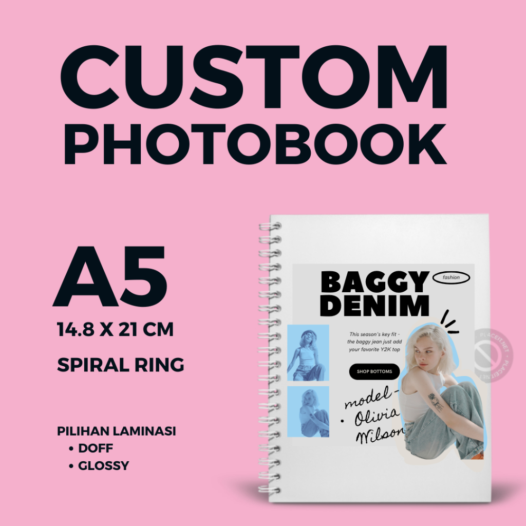 [A5] Cetak Photobook Spiral Ring - Photobook Hardcover Ring - Yearbook Spiral Ring - Album Foto Buku