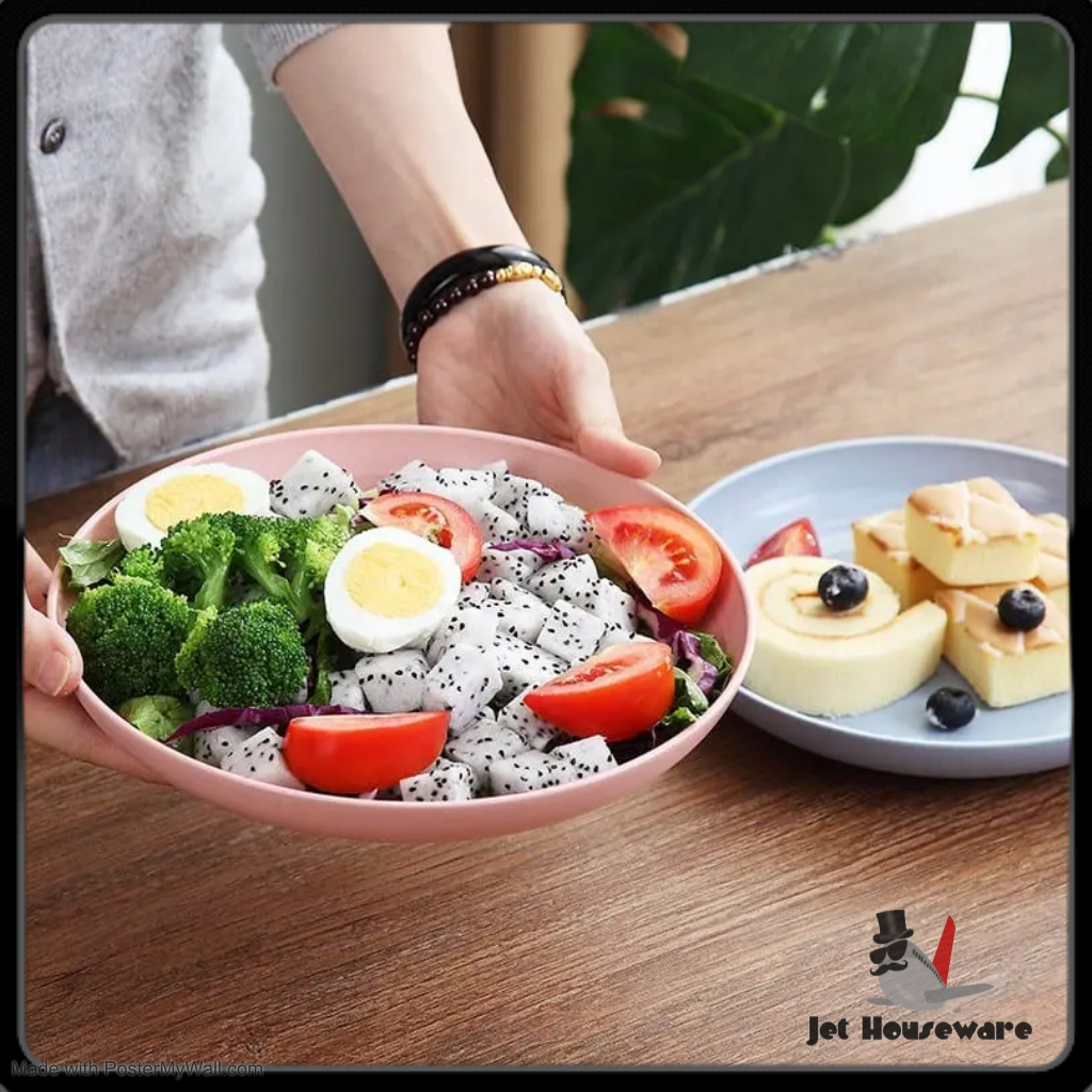 JET HOUSEWARE - PIRING MAKAN PIRING SAJI SNACK ROTI BAHAN PLASTIK FREE BPA KUALITAS BAGUS