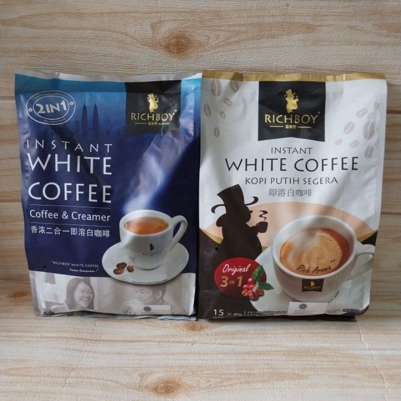 

Richboy Instant White Coffee Original 3in1 / Coffee & Creamer 2in1 Isi 15sachets