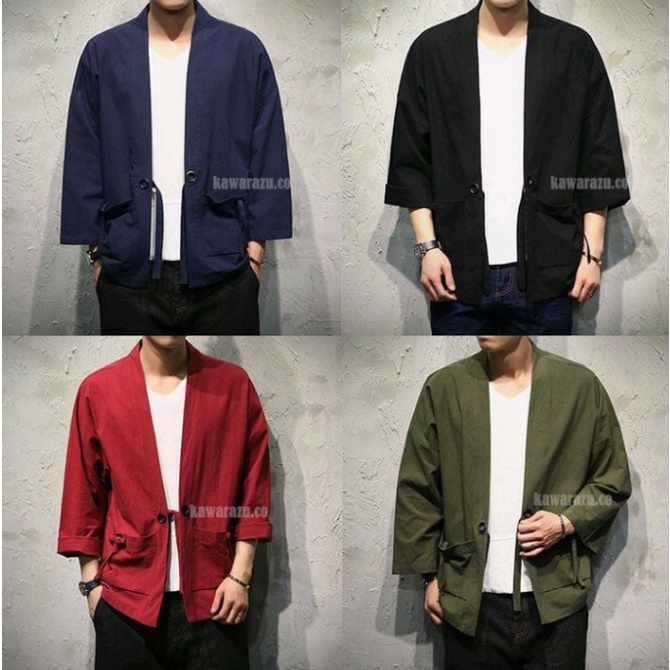 KAWARAZU kimono pria model terbaru 2023 / cardigan korea unisex / blazer pria murah / kemeja pria / 